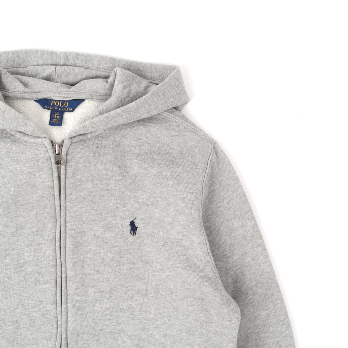 폴로 랄프로렌 그레이 코튼 후드집업 상품이미지3