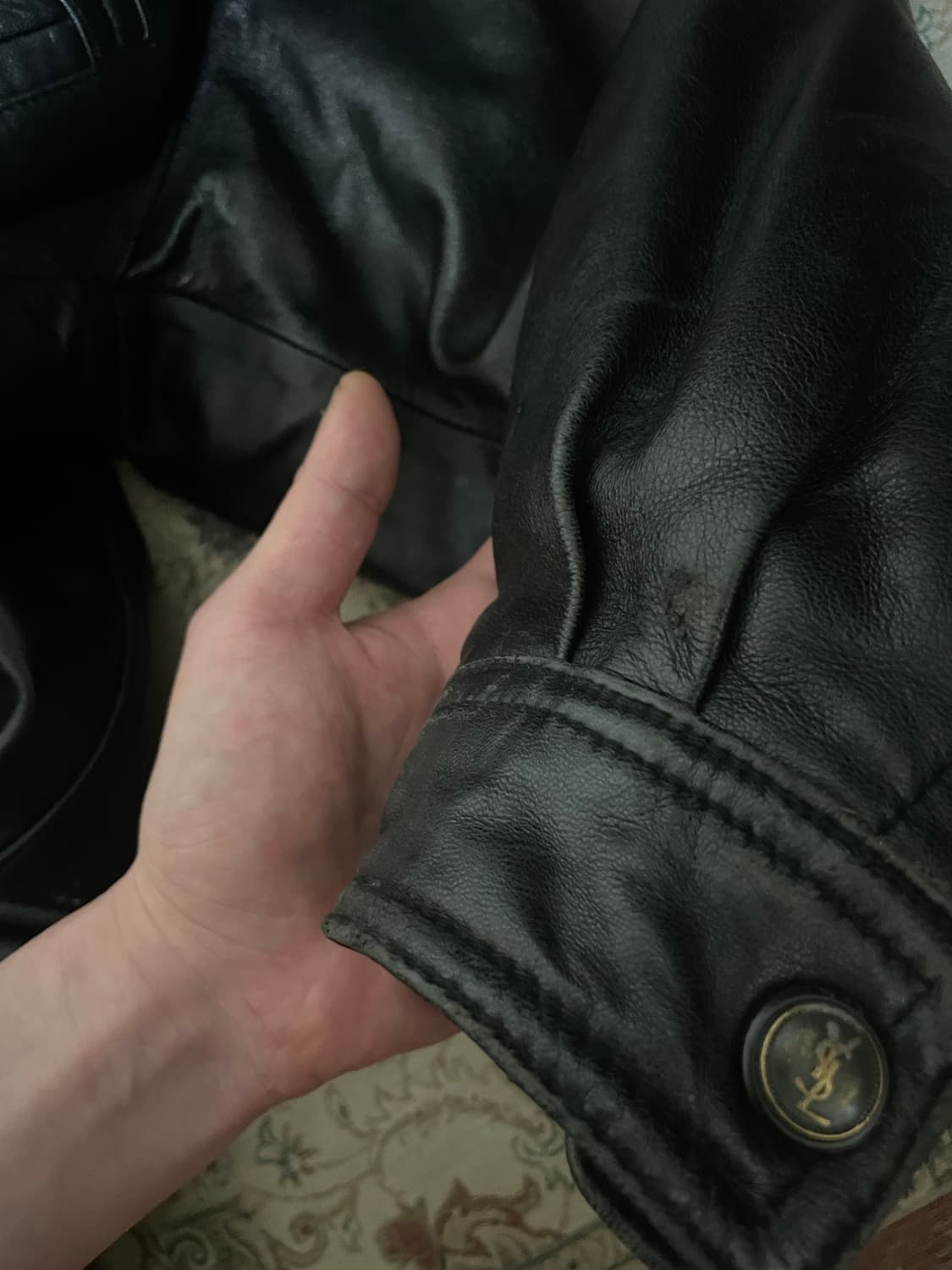 생로랑 빈티지 레더 가죽자켓(100) 상품이미지5