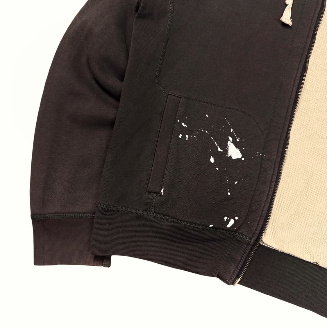 (XL) 폴로 랄프로렌 디스트로이드 페인팅 투웨이 후드집업 브라운 상품이미지4