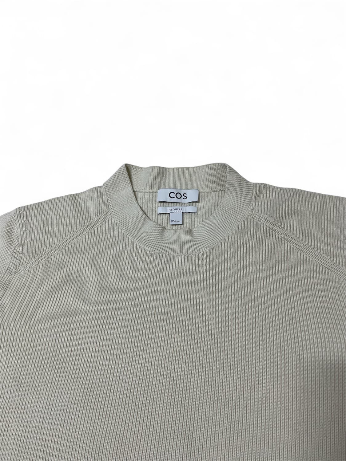 COS Regular Fit Cotton Knit Off-White L 상품이미지2