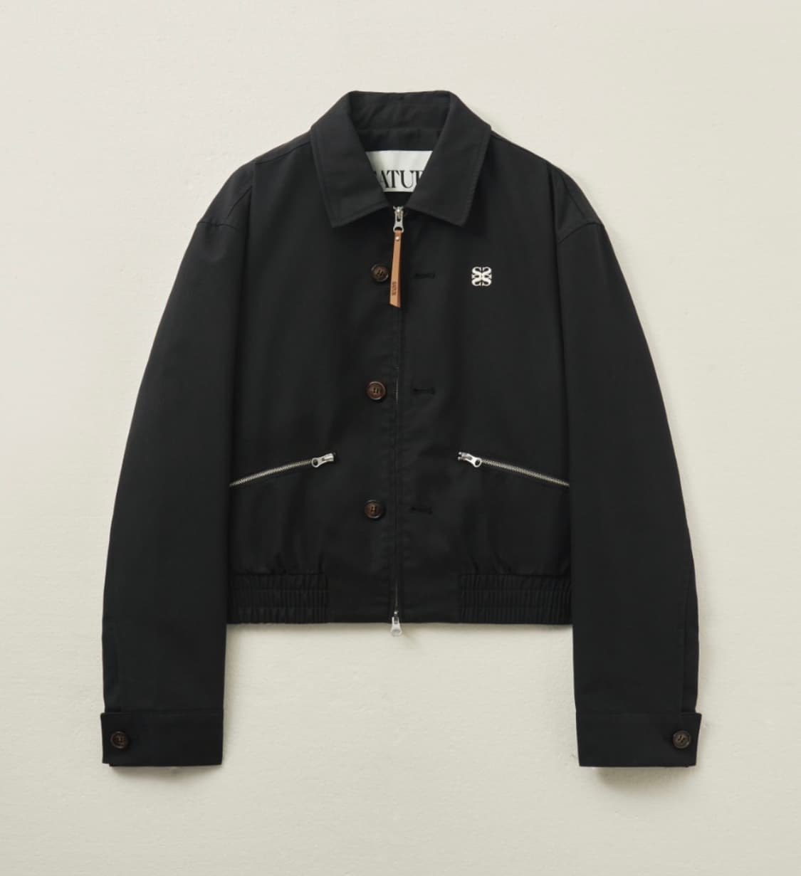 세터 테오 코튼 칼라 숏 자켓 블랙(ws) 상품이미지1
