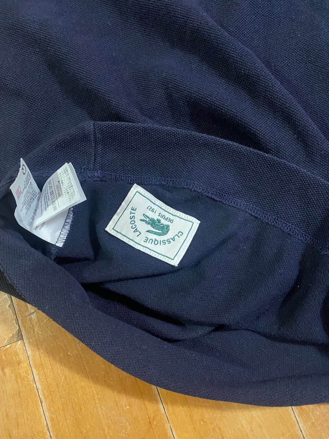 라코스테 클래식 다크 네이비 헤비 카라 피케 (us S 사이즈 국내100 상품이미지3