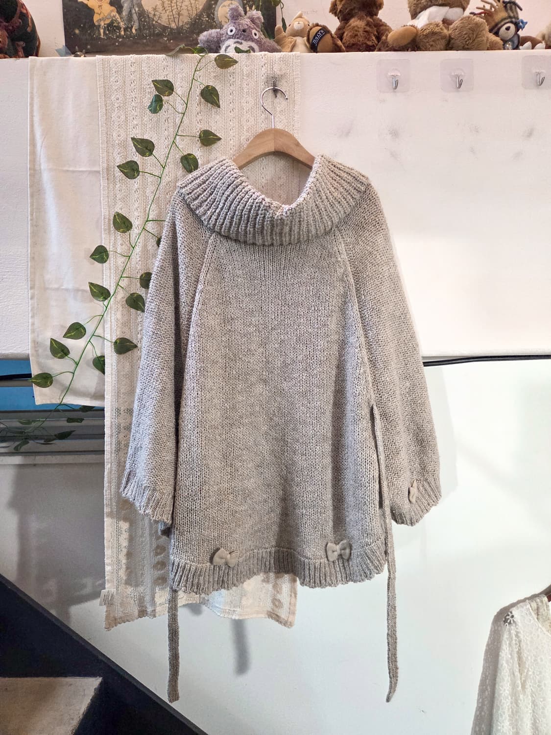 리본 케이프 니트 상품이미지3