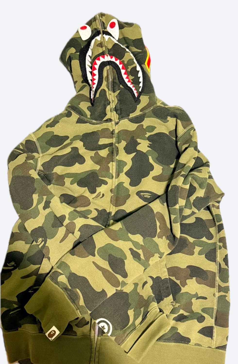 베이프 카모 샤크 후드집업 그린 녹계 M 상품이미지1