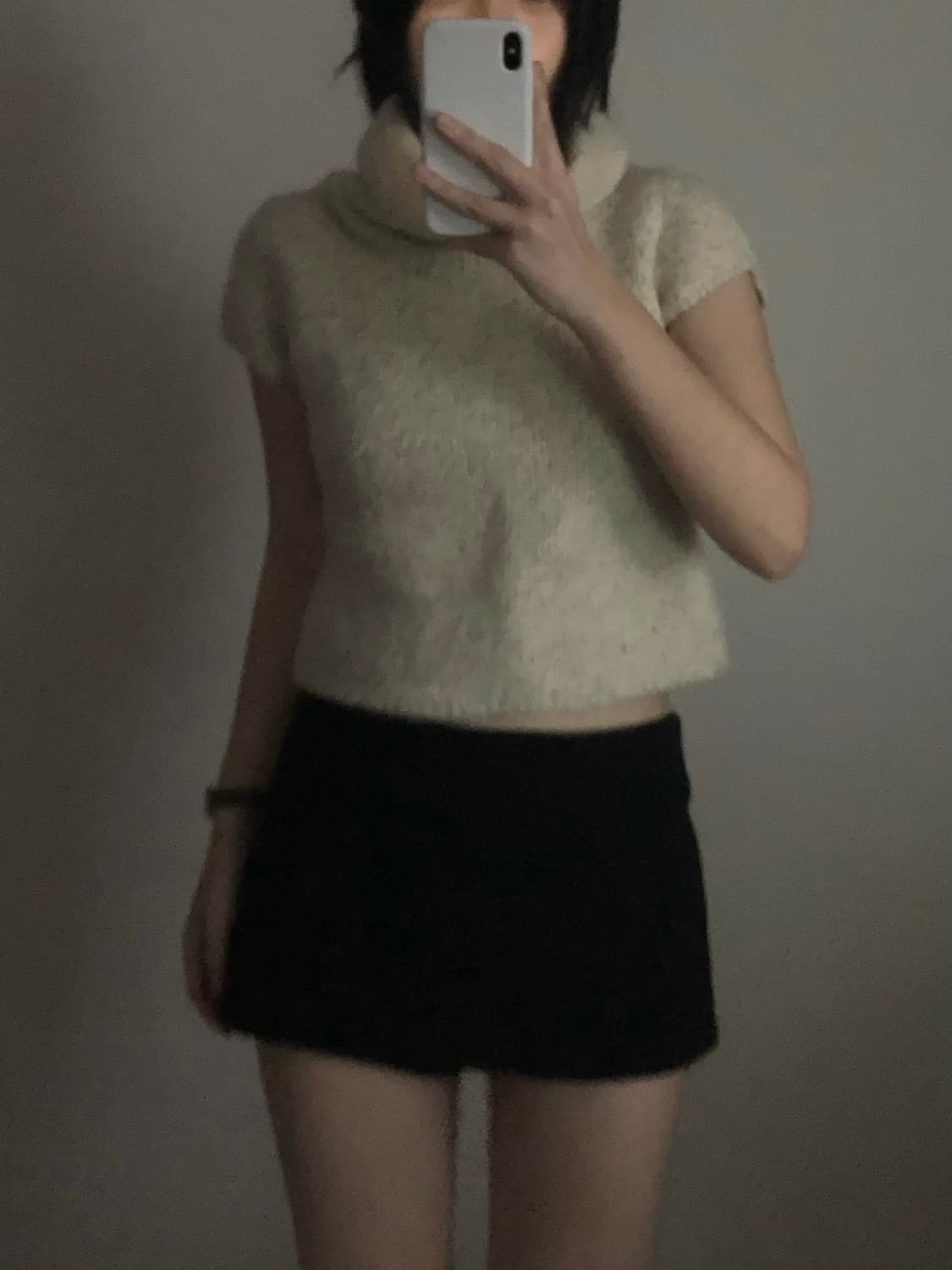 JPN 빈티지 홀리데이 터틀넥 반팔 니트 상품이미지1