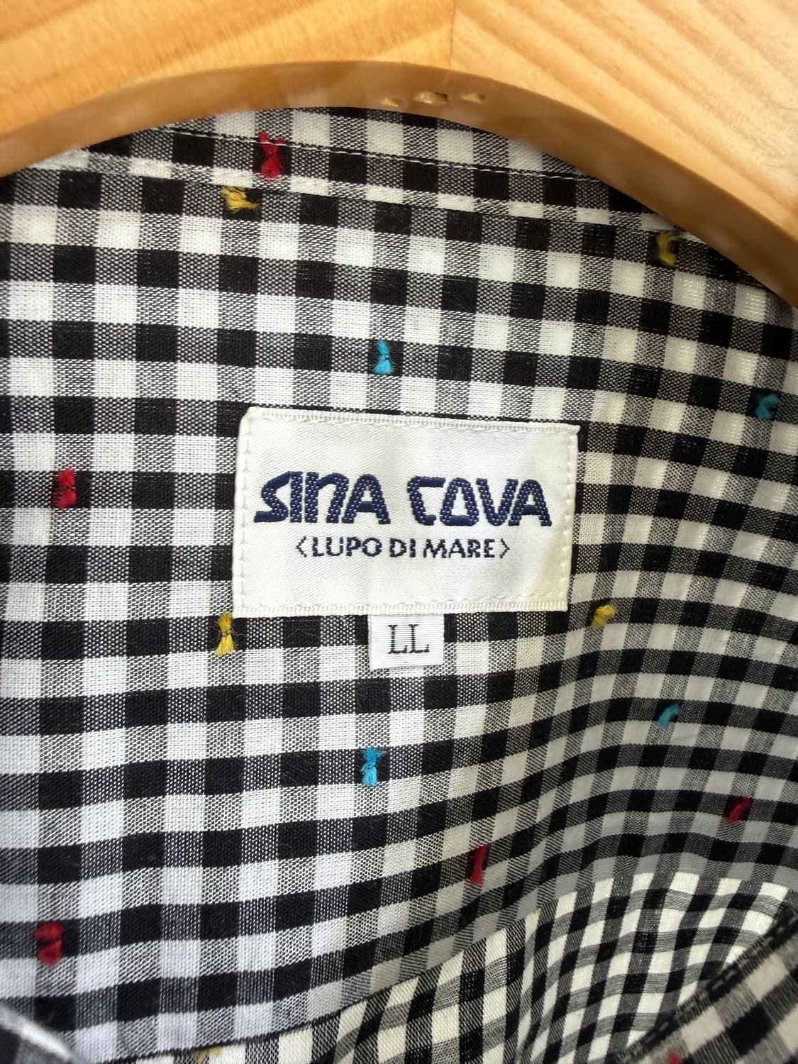 SINA COVA 깅엄 체크 자수 셔츠  상품이미지7