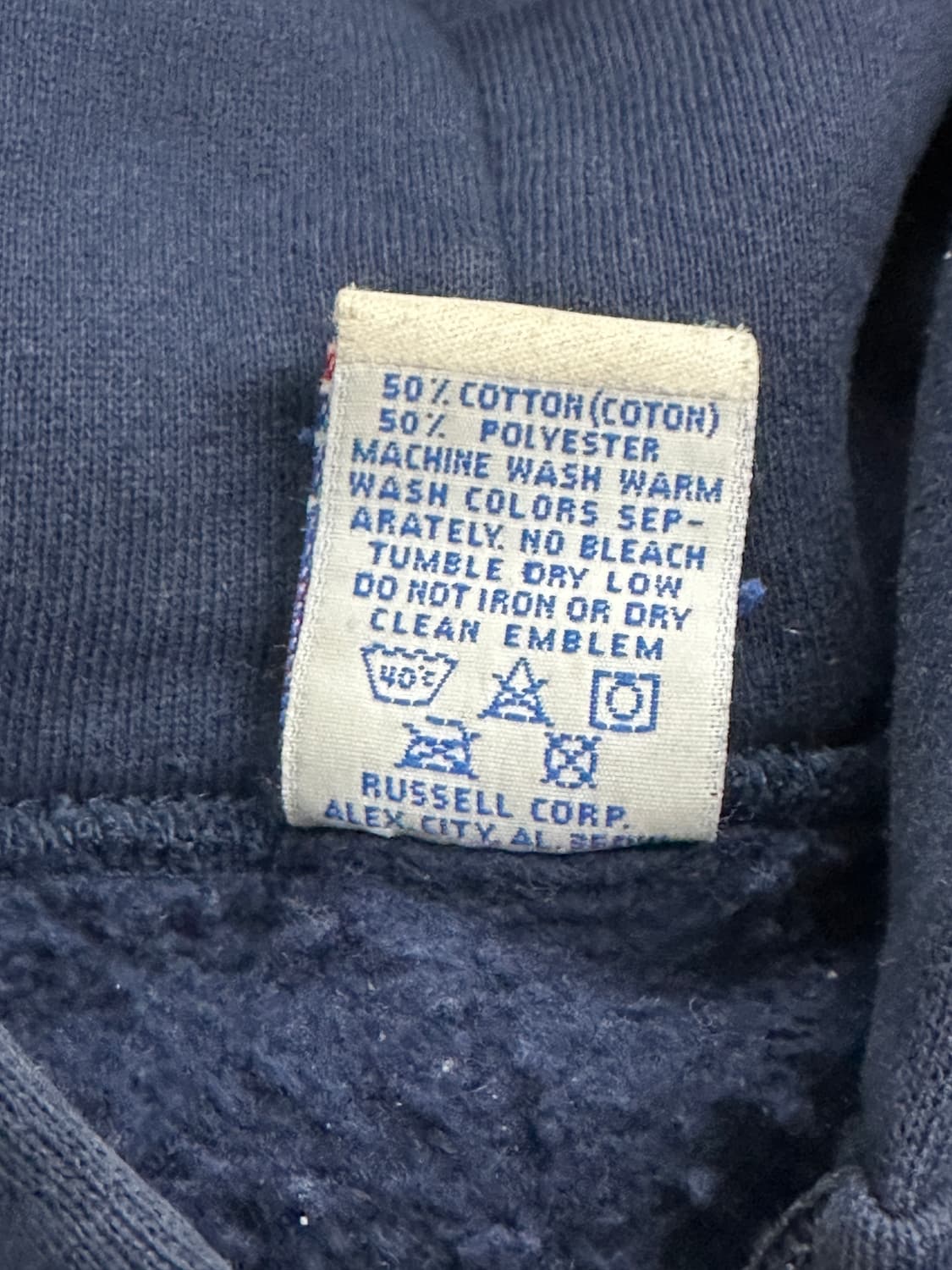 90s 러셀 네이비 후드집업 XXL 상품이미지5