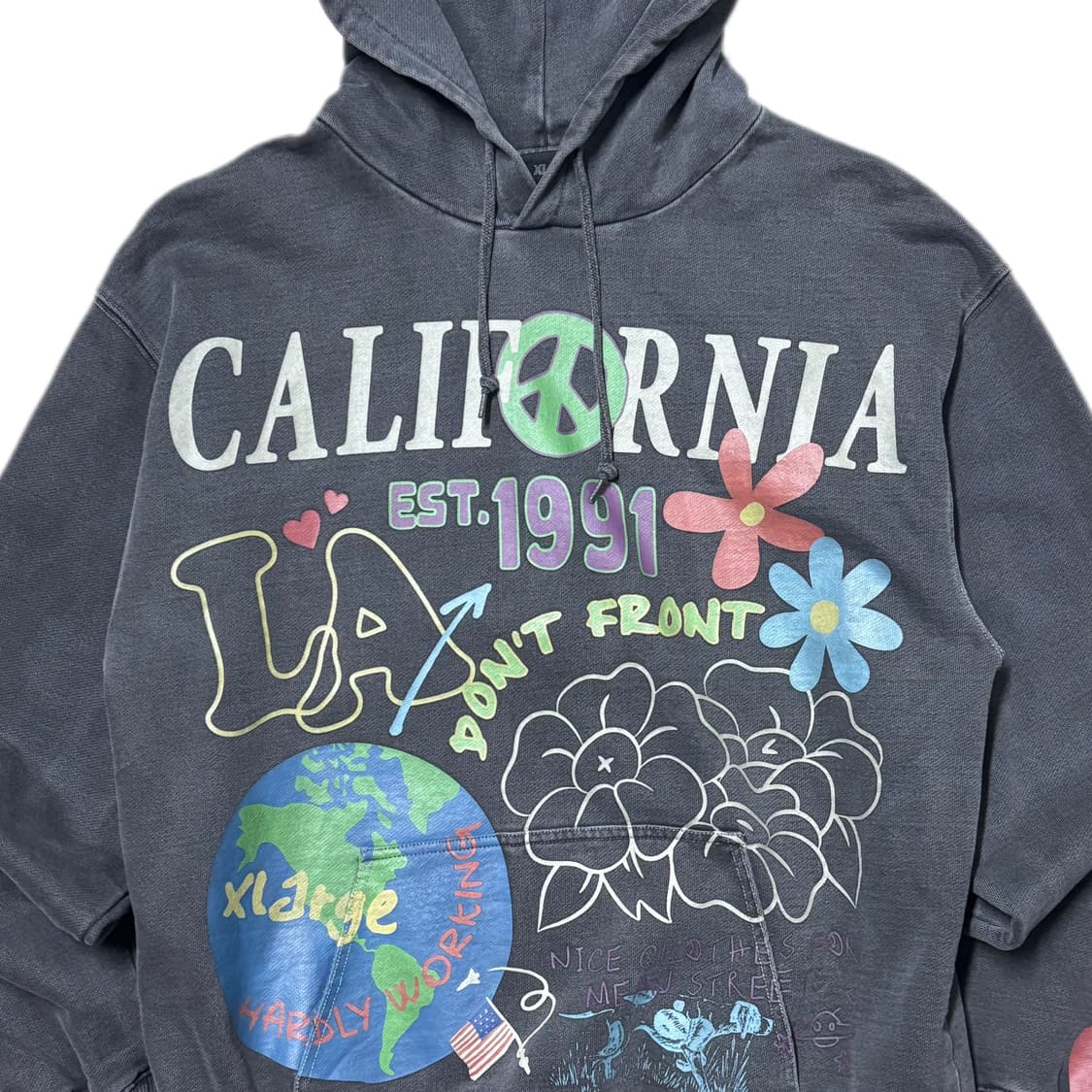 XLARGE Pigment Dyed Peace 후드스웻셔츠  상품이미지2