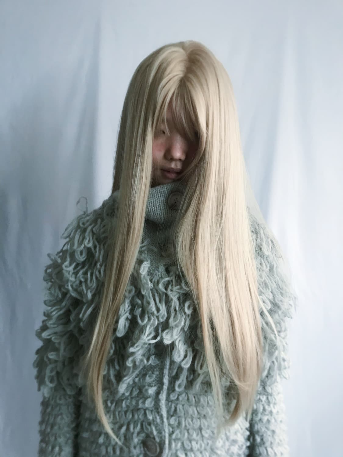 Handmade highneck furry cardigan coat 상품이미지1