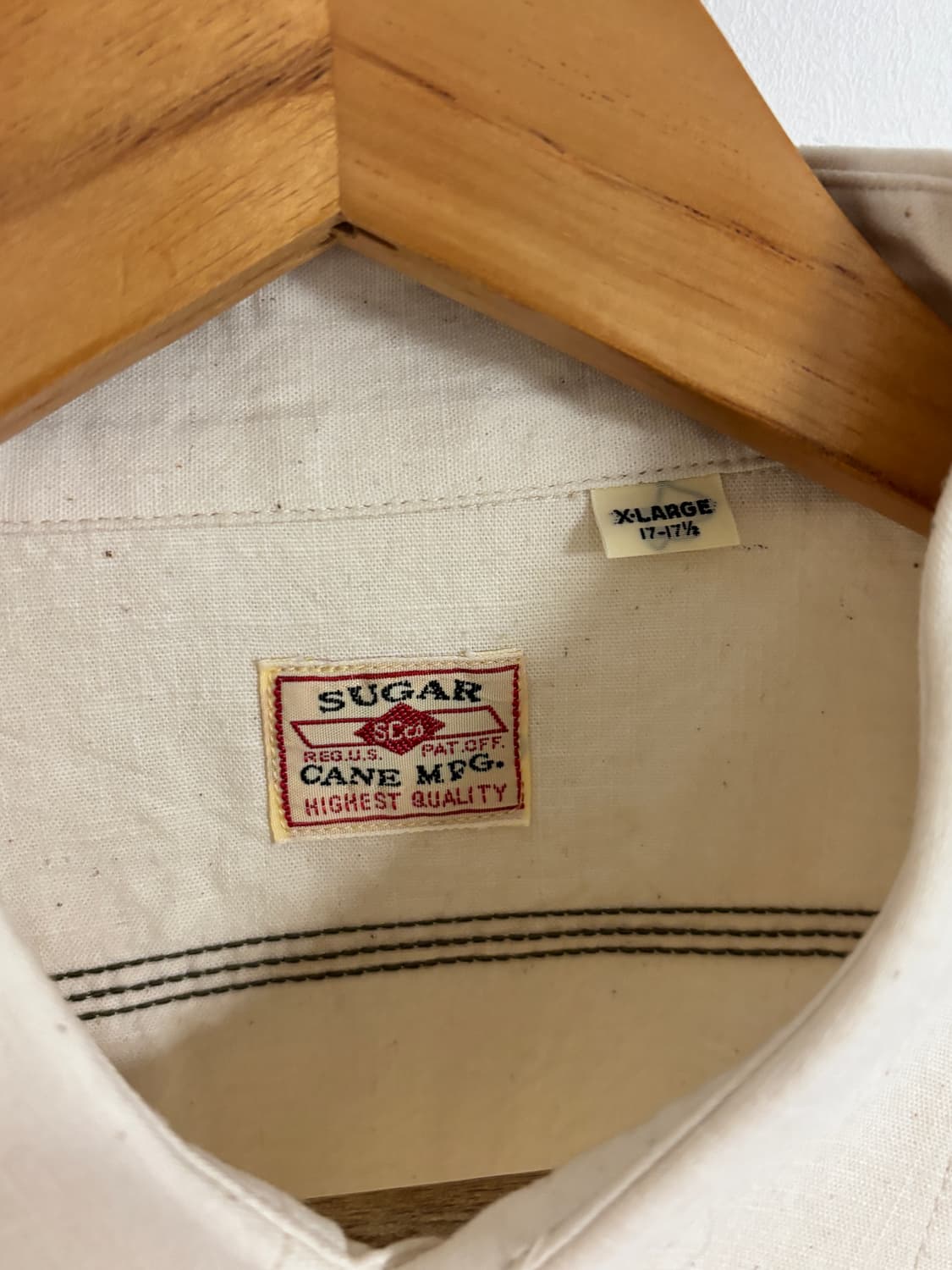 [XL] 슈가케인 샴브레이 셔츠 화이트 새상품. 상품이미지2