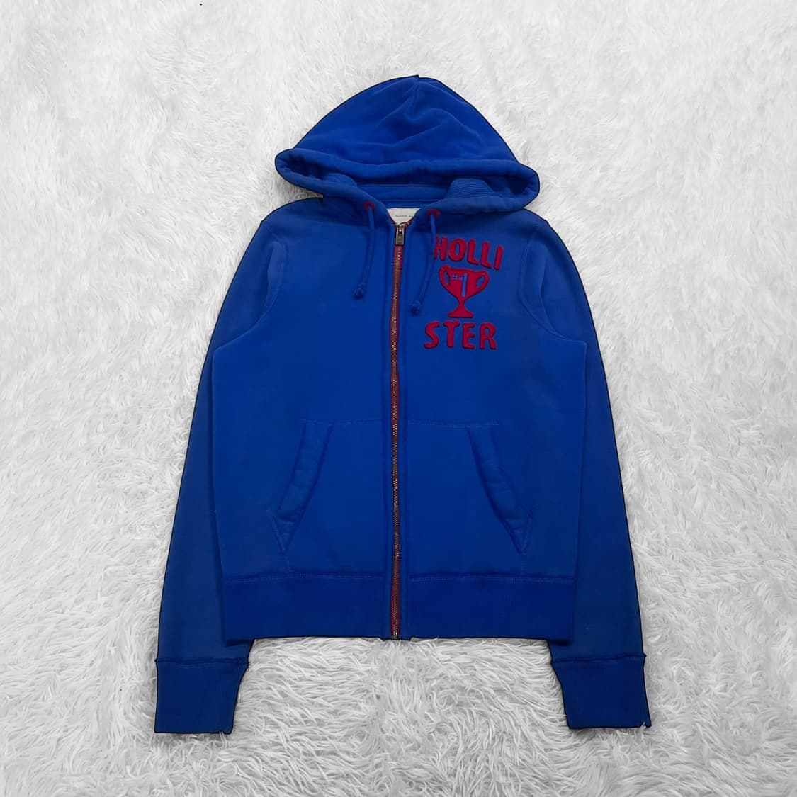 홀리스터 스펠 로고 후드집업 블루 상품이미지2