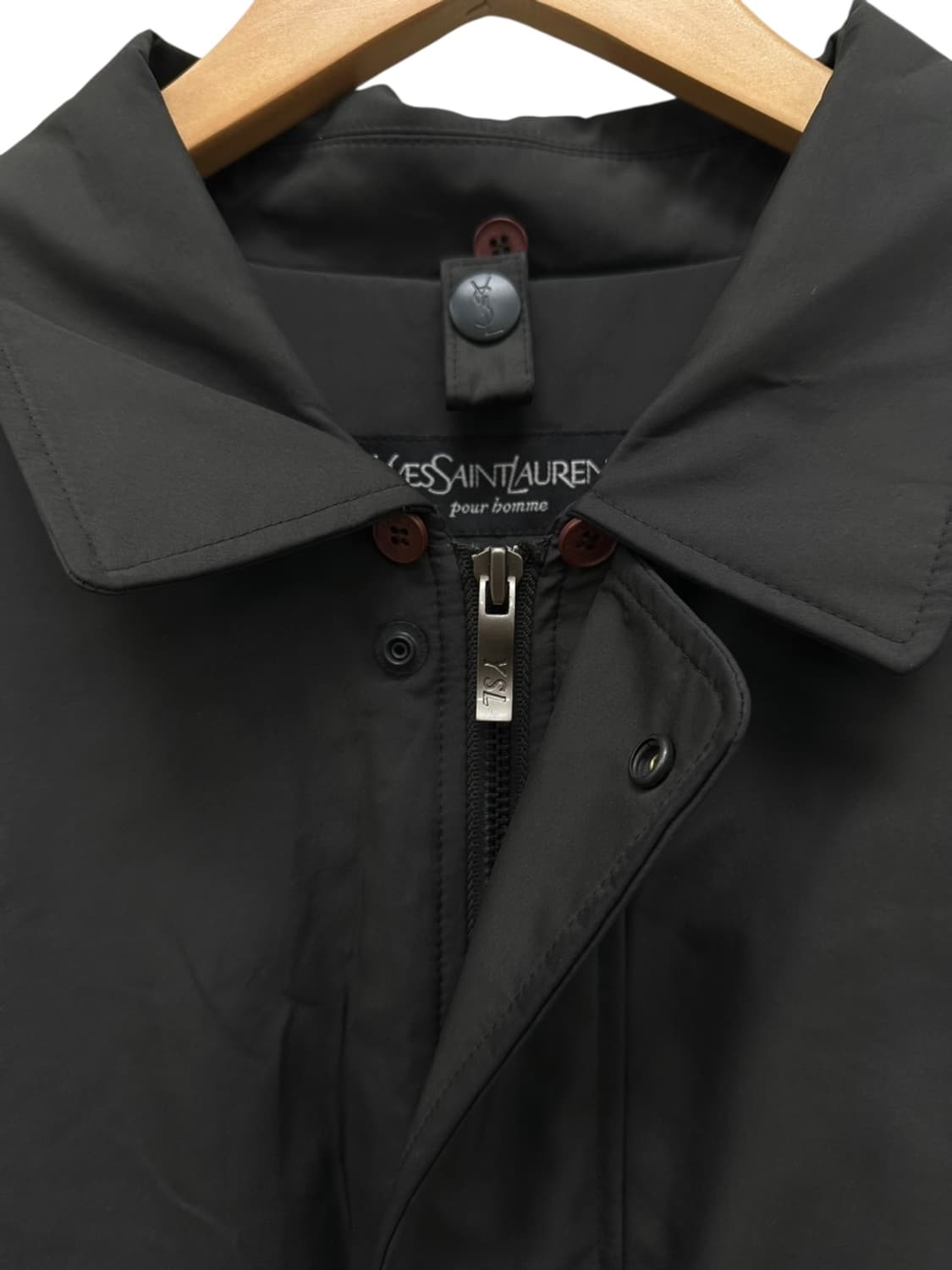 00s YSL 구스다운 자켓 카키그레이 (L)  상품이미지3