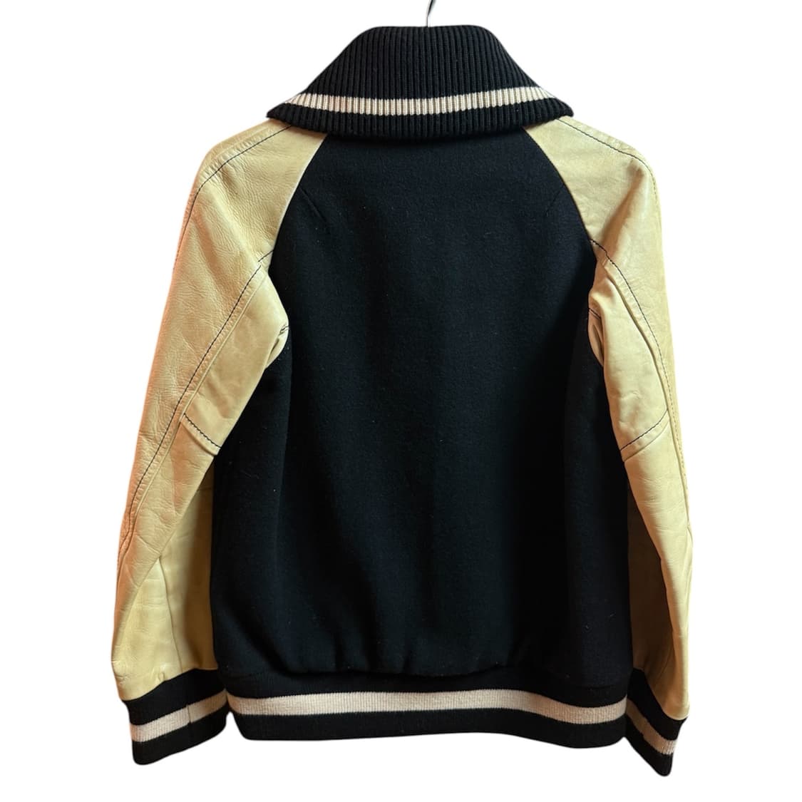 넘버나인 바시티 자켓 블랙 상품이미지2