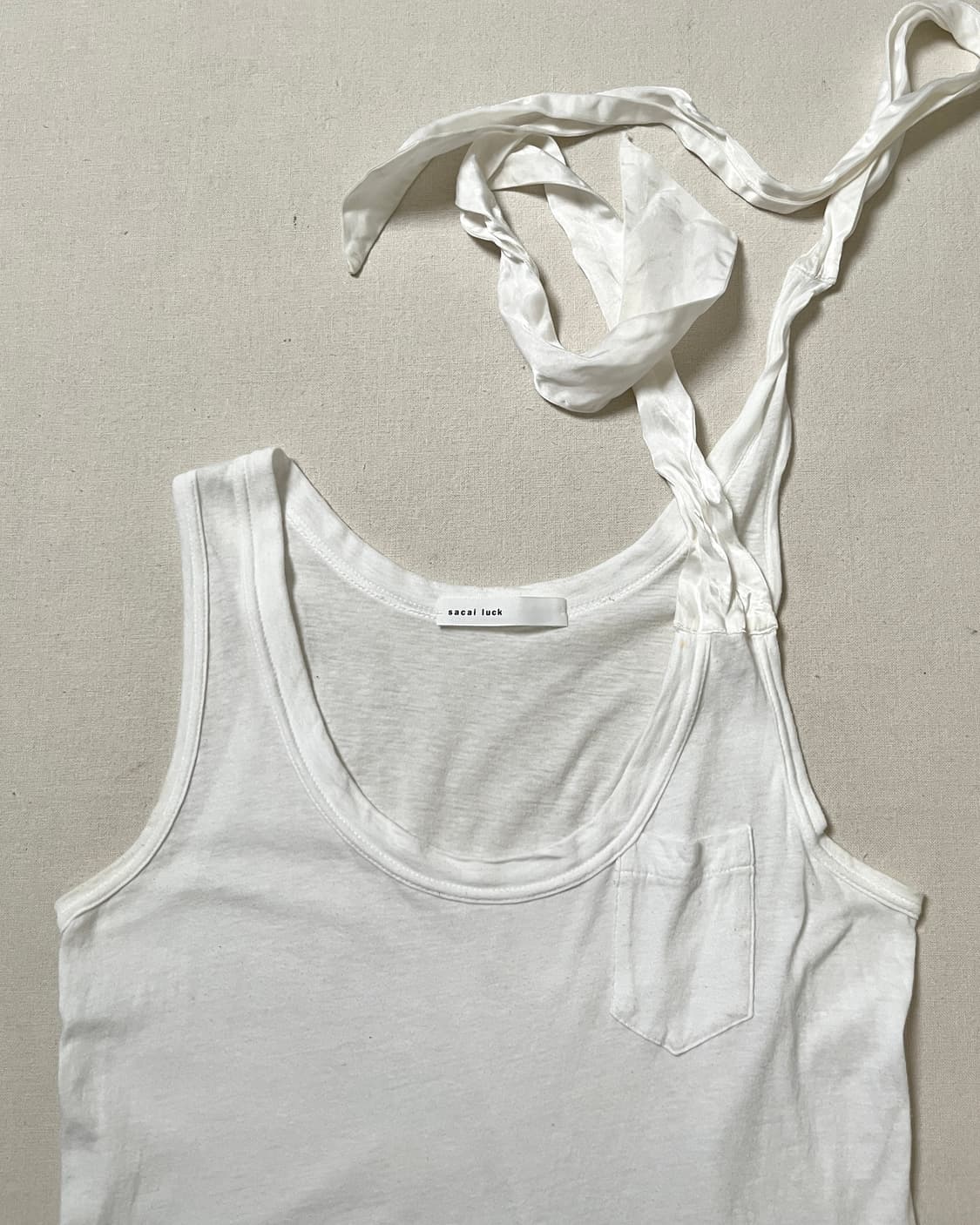 사카이 리본 슬리브리스 탱크탑 sacai  상품이미지5