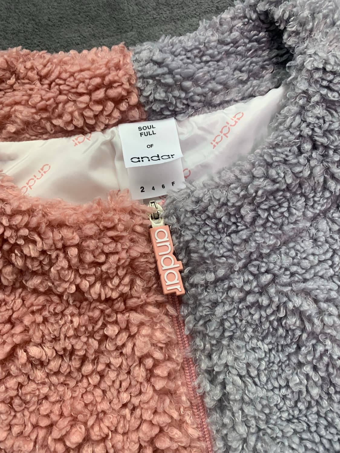 안다르 양털 덤블 집업 점퍼 상품이미지3