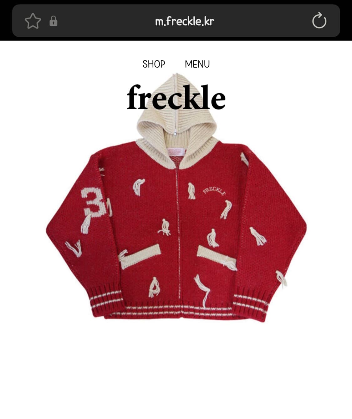 프레클 메이드 니트 퍼 울 후디 상품이미지2