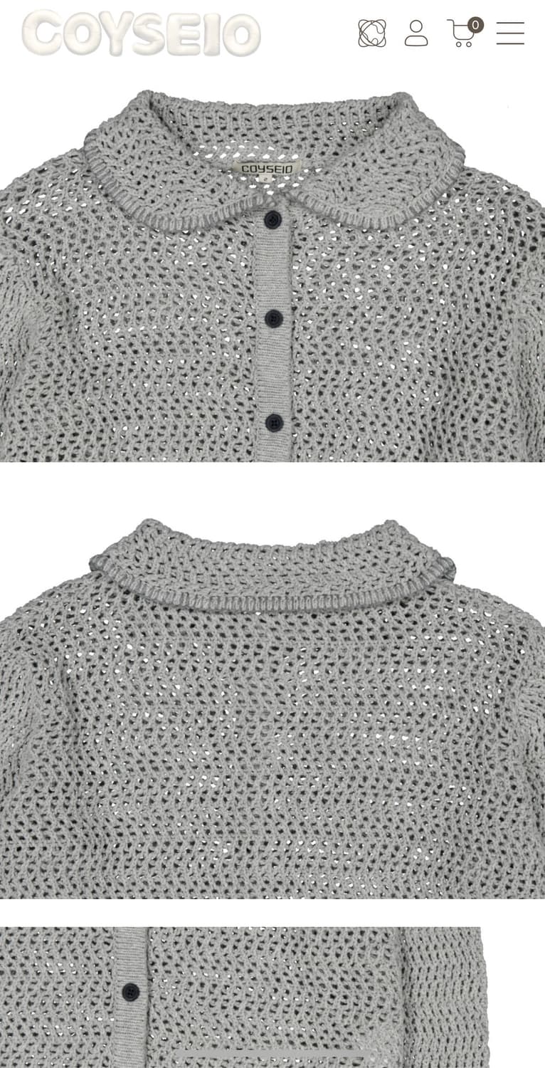 Coyseio NET KNIT CARDIGAN GREY size1 상품이미지6