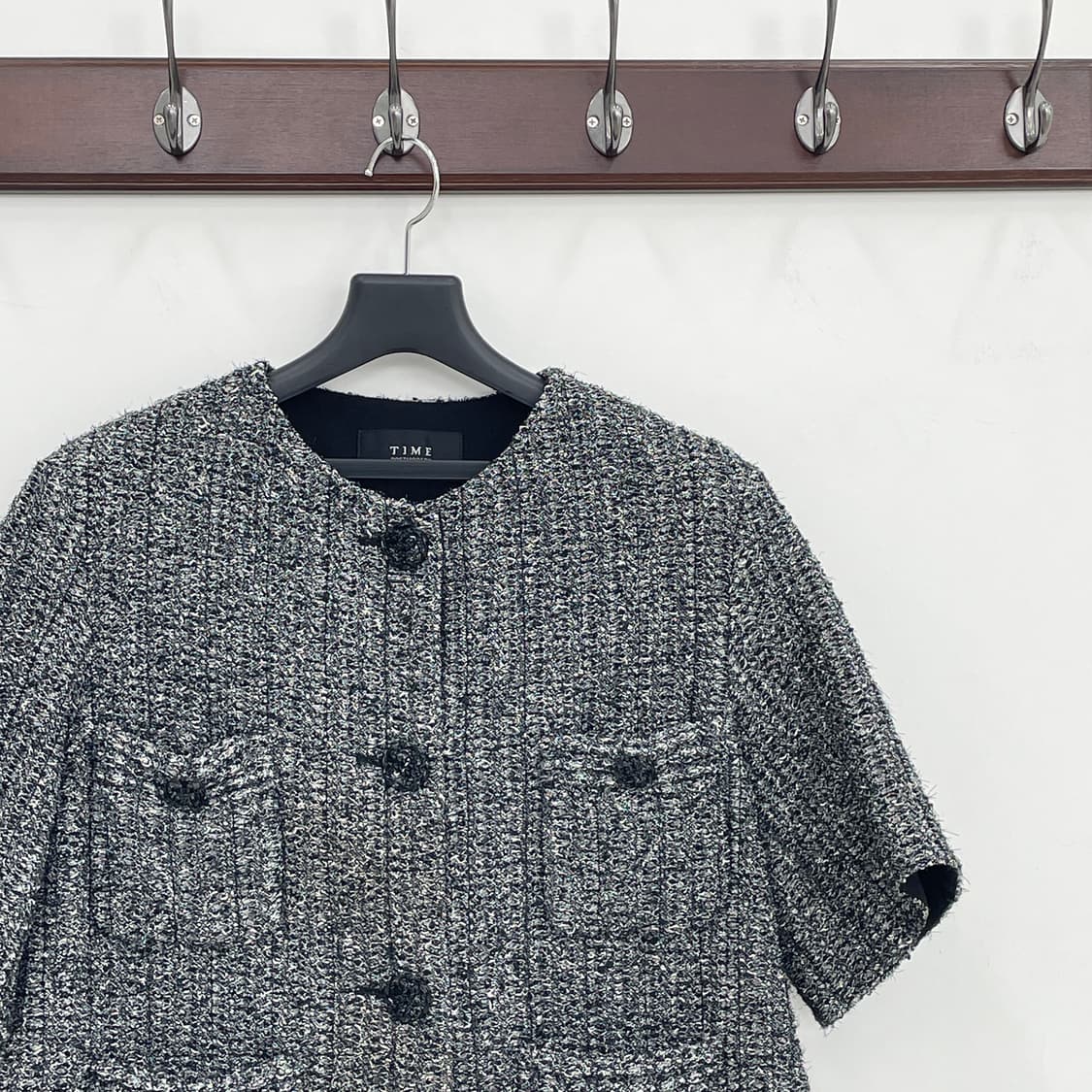 타임 반팔 트위드 자켓 66-77 상품이미지2