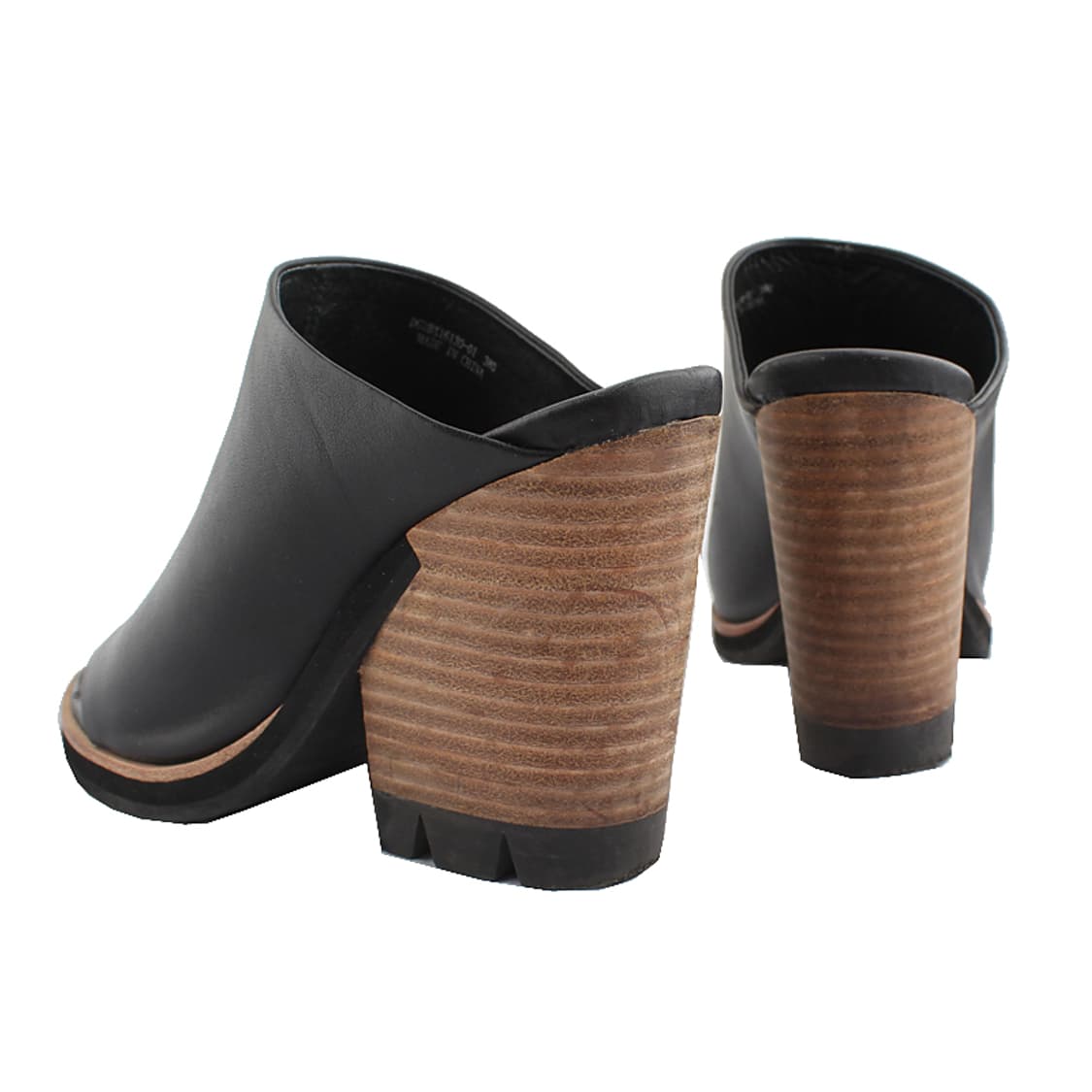 슈콤마보니 블랙 우드굽 뮬슬리퍼 380 상품이미지5