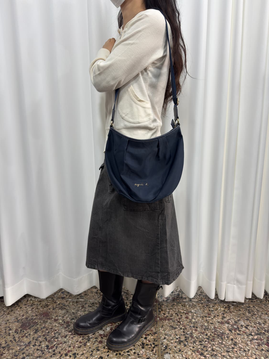 agnes b navy crossbag 상품이미지6