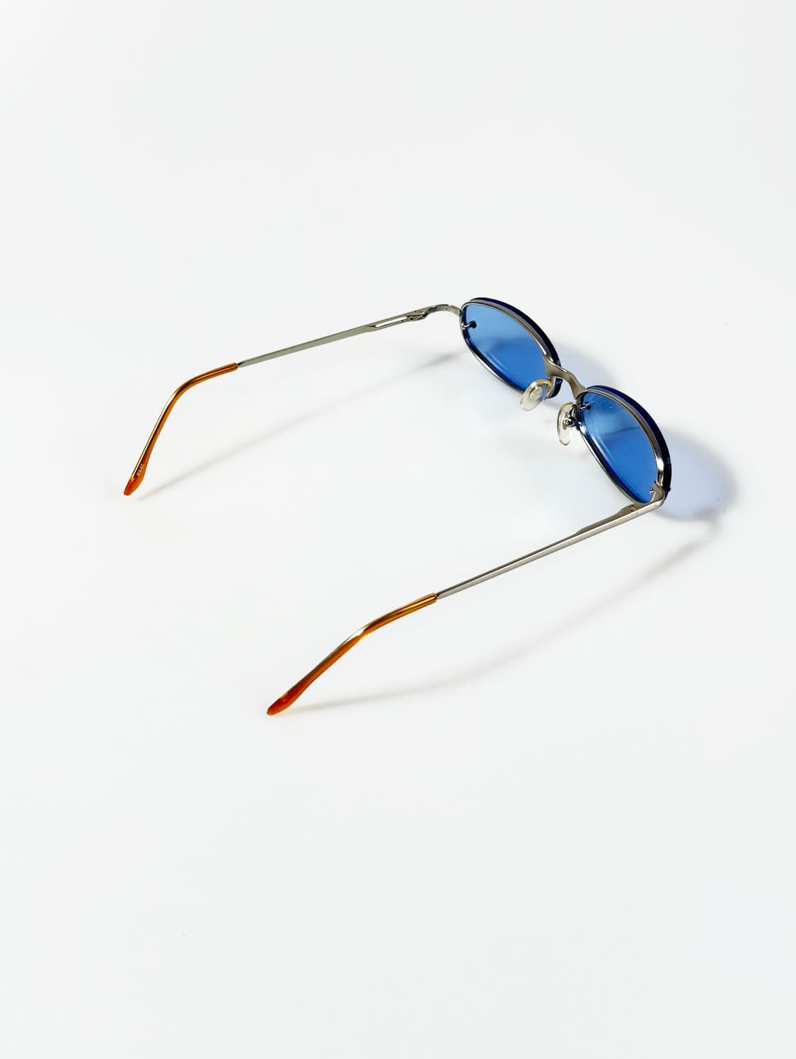 90s 실버 슬림 무테 스퀘어 메탈 빈티지 틴트 선글라스 상품이미지4