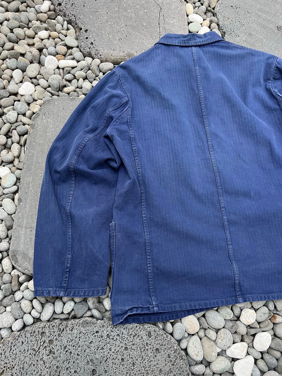 FADED BLUE OLD VINTAGE HBT 헤링본트윌 프렌치워크자켓 상품이미지9