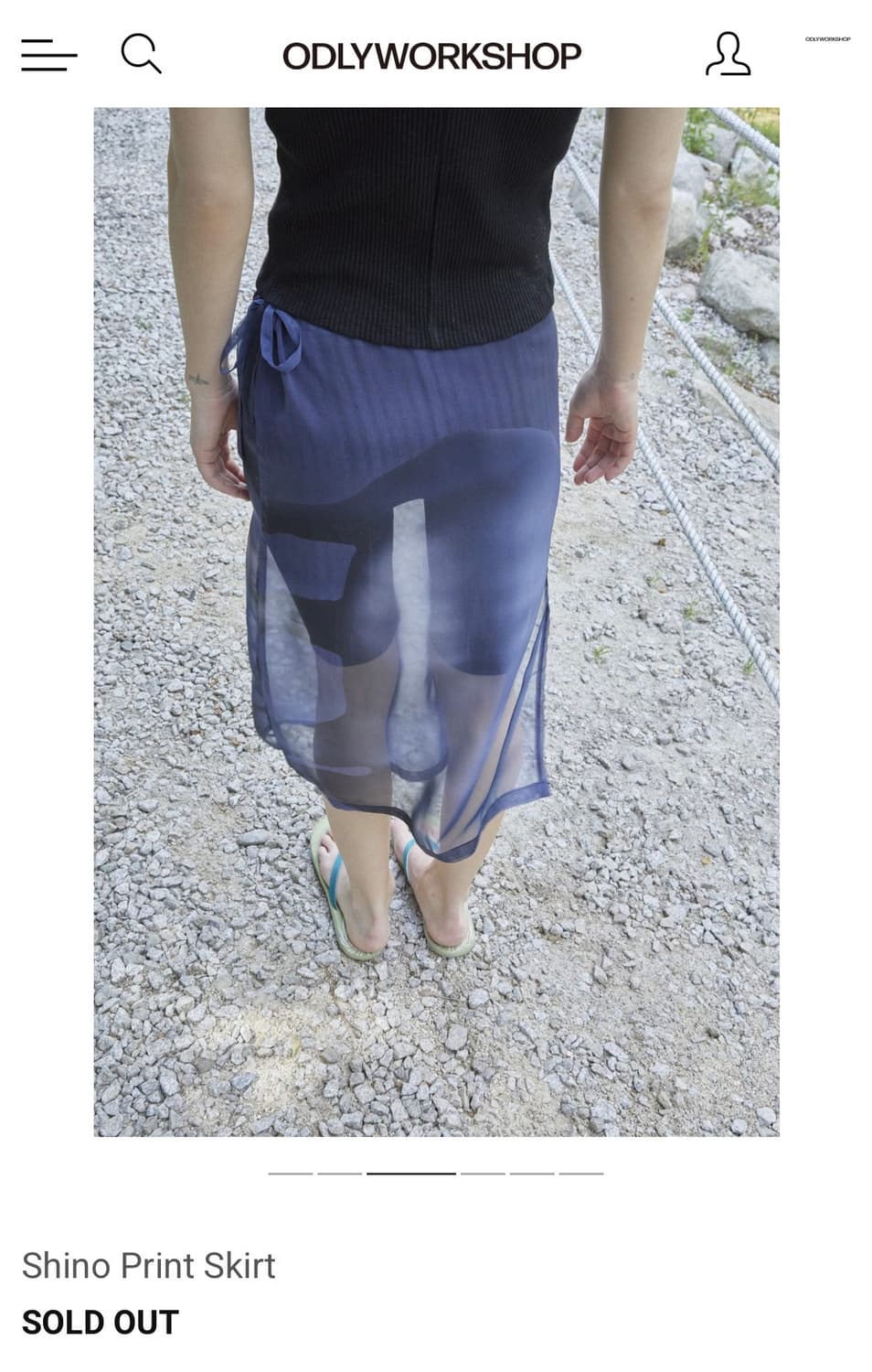 오들리워크샵 프린트 스커트 상품이미지1
