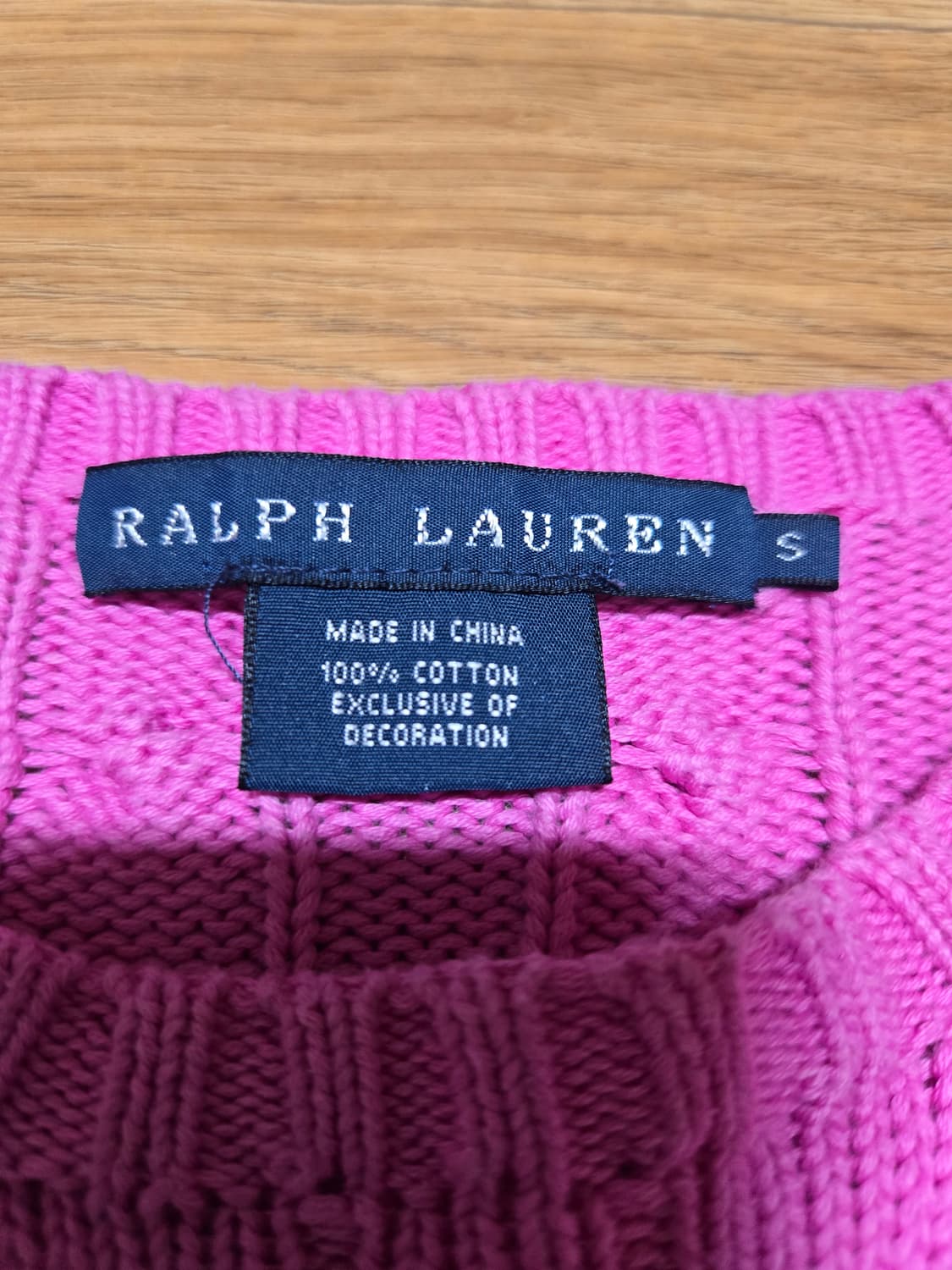 폴로 랄프로렌 코튼 핑크 케이블 니트 상품이미지5