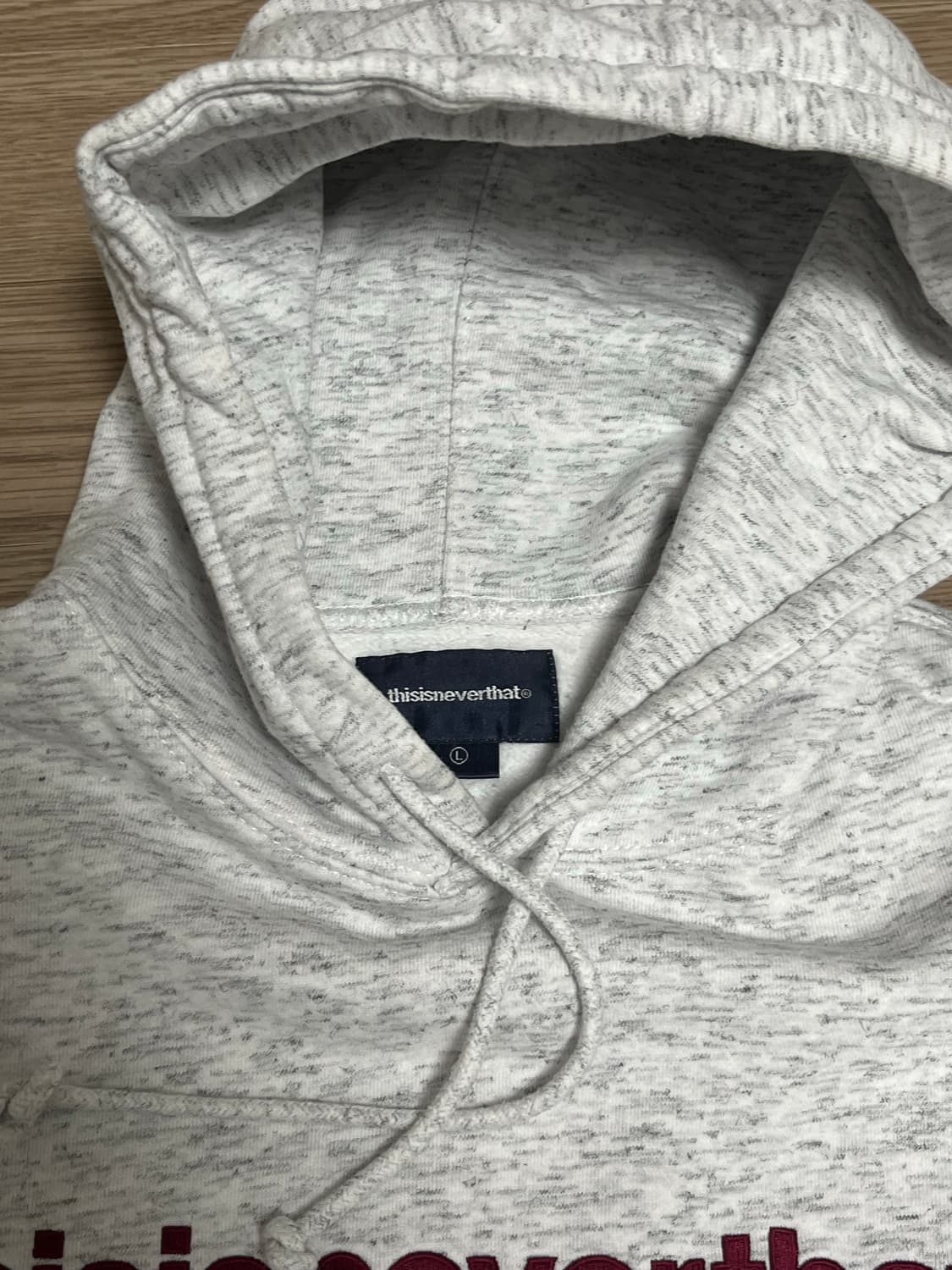 디스이즈네버댓 기모 후드티 애쉬 버건디 상품이미지3