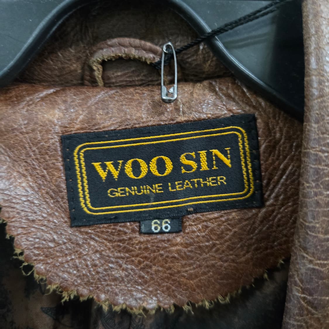 가죽 코트 브라운 66사이즈 상품이미지2