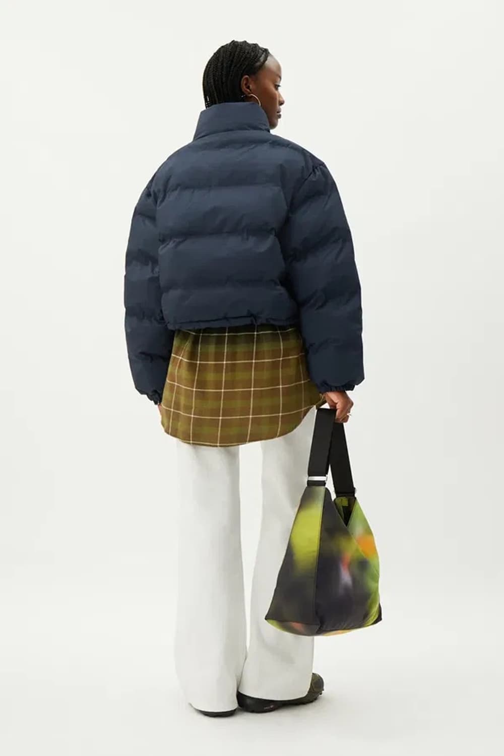 Weekday 위크데이 크롭 푸퍼재킷 네이비 (코디된셔츠증정) 상품이미지3