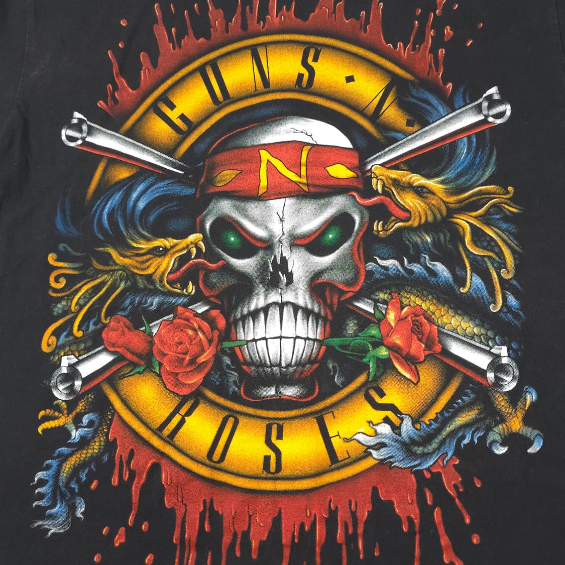 락이글 건즈앤로지스 밴드 티셔츠 블랙 (L) 상품이미지5