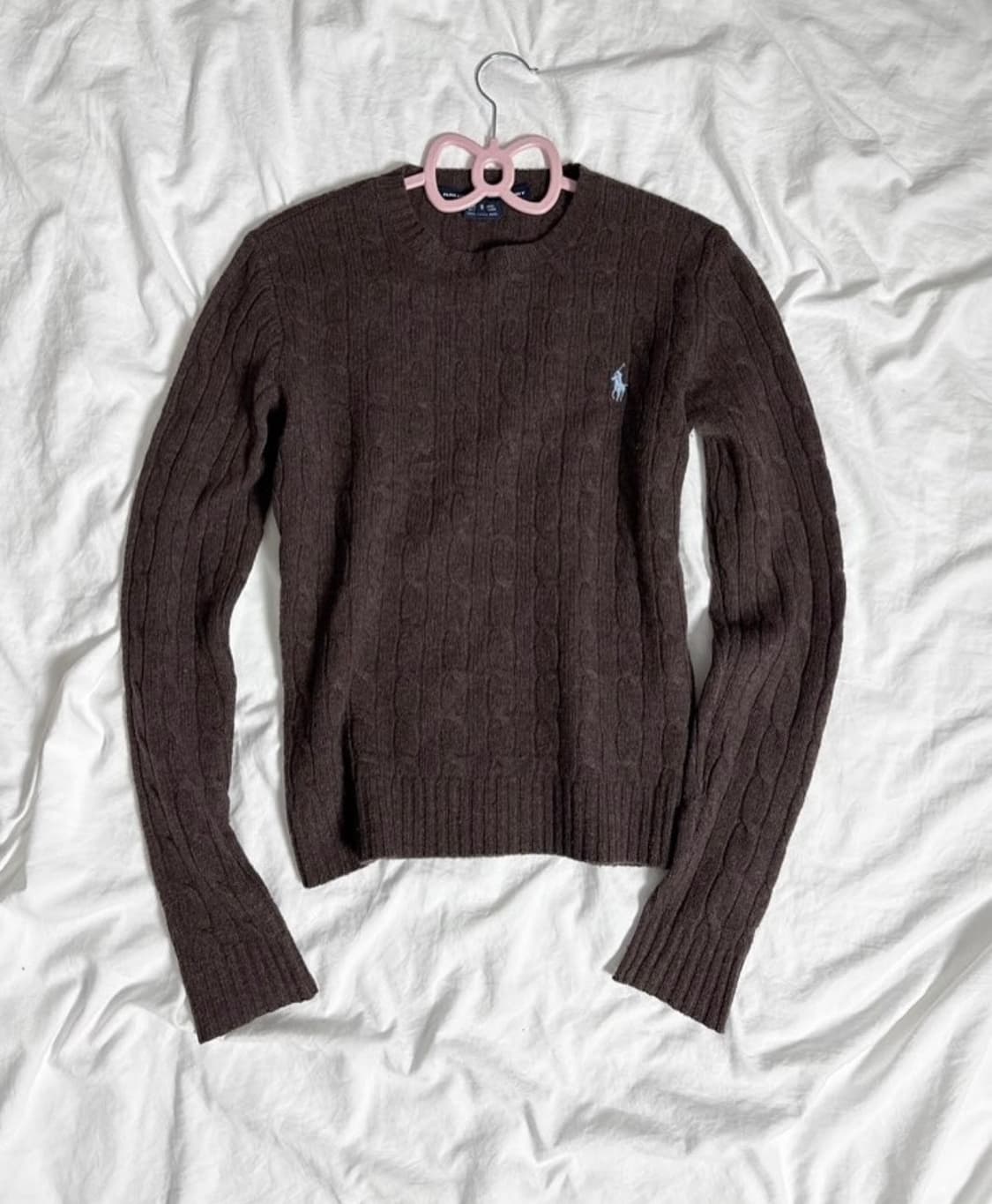 폴로 랄프로렌 꽈배기 케이블 니트 브라운 초코 블루 상품이미지2