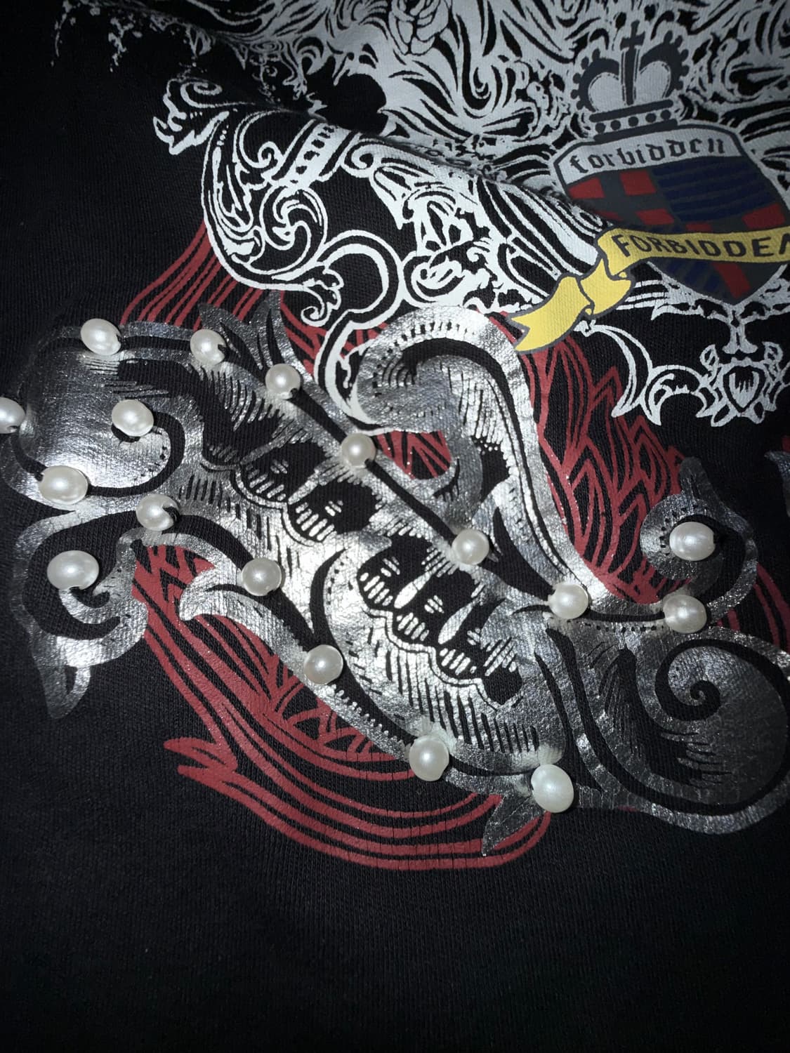 Vintage punk pearl slim t-shirt 상품이미지2