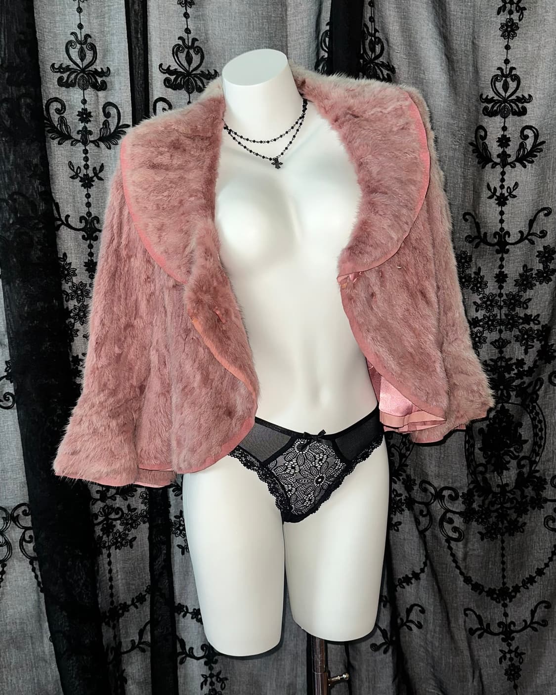 Pink mink fur jacket 상품이미지4