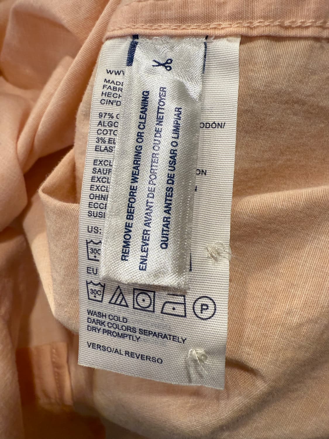 타미힐피거 살구 셔츠 상품이미지3