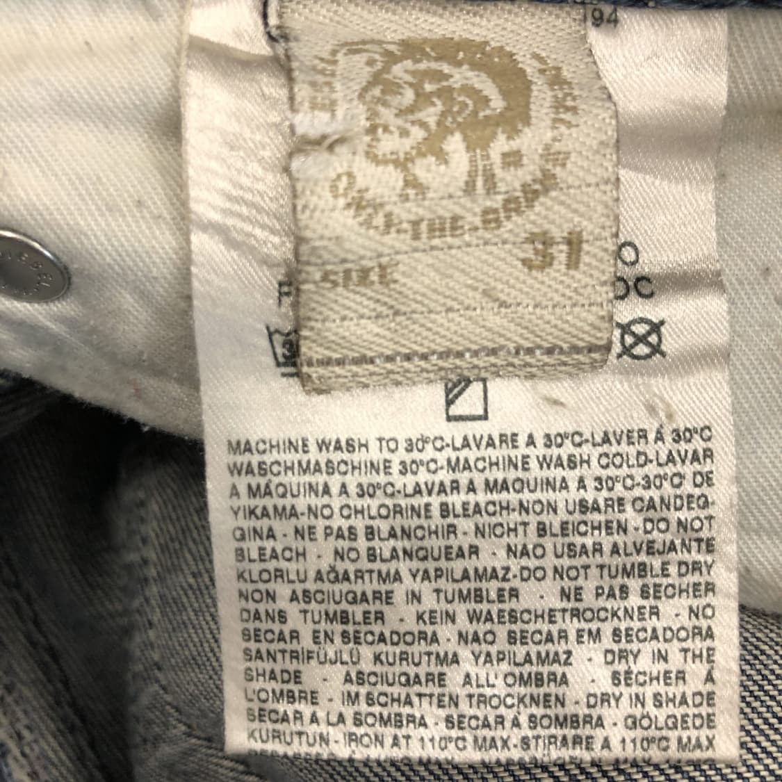 디젤 ZATiNY 워싱 데님진 31 인치 상품이미지6