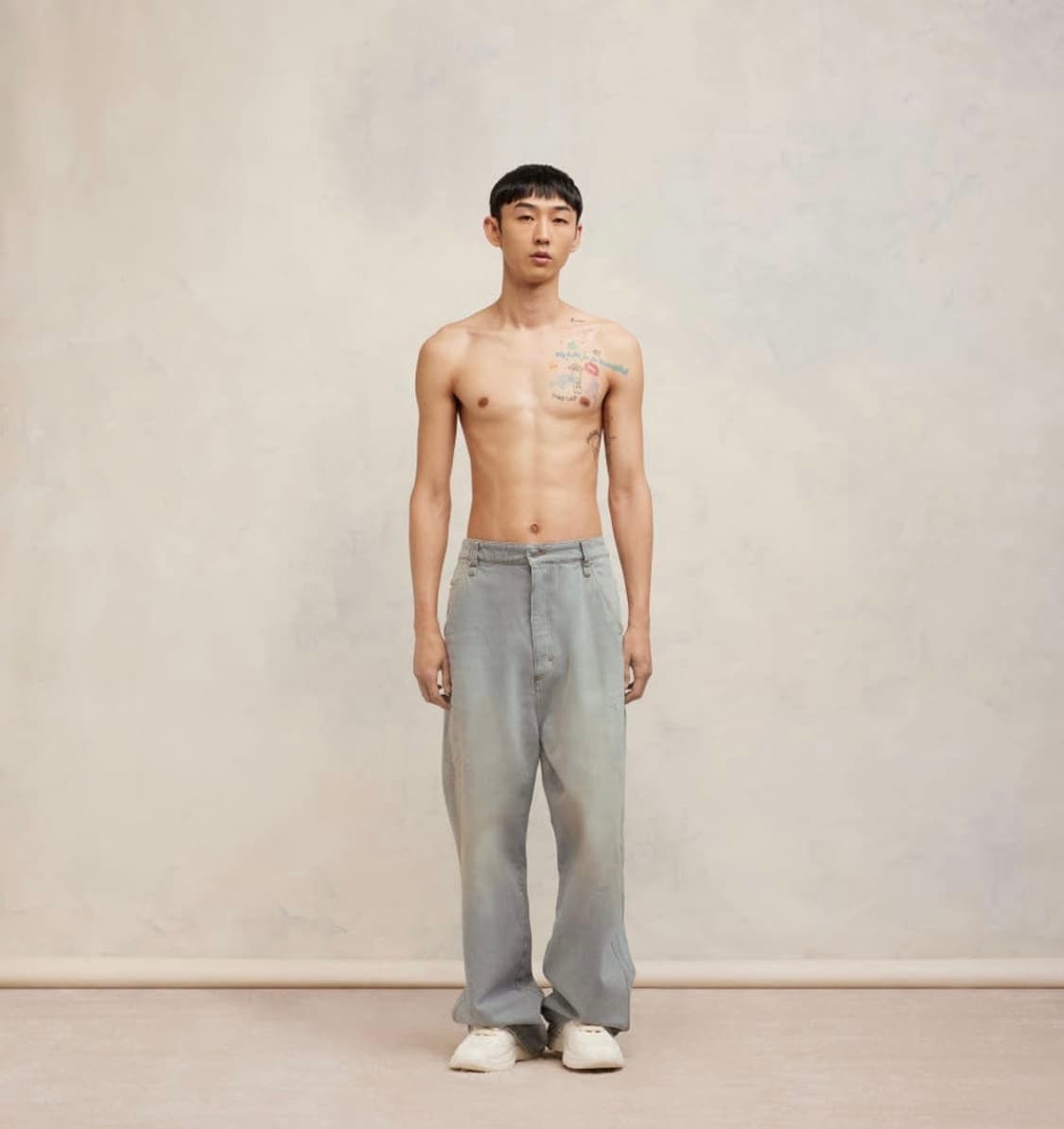 아미 배기핏 데님 진 빈티지 그레이 상품이미지2