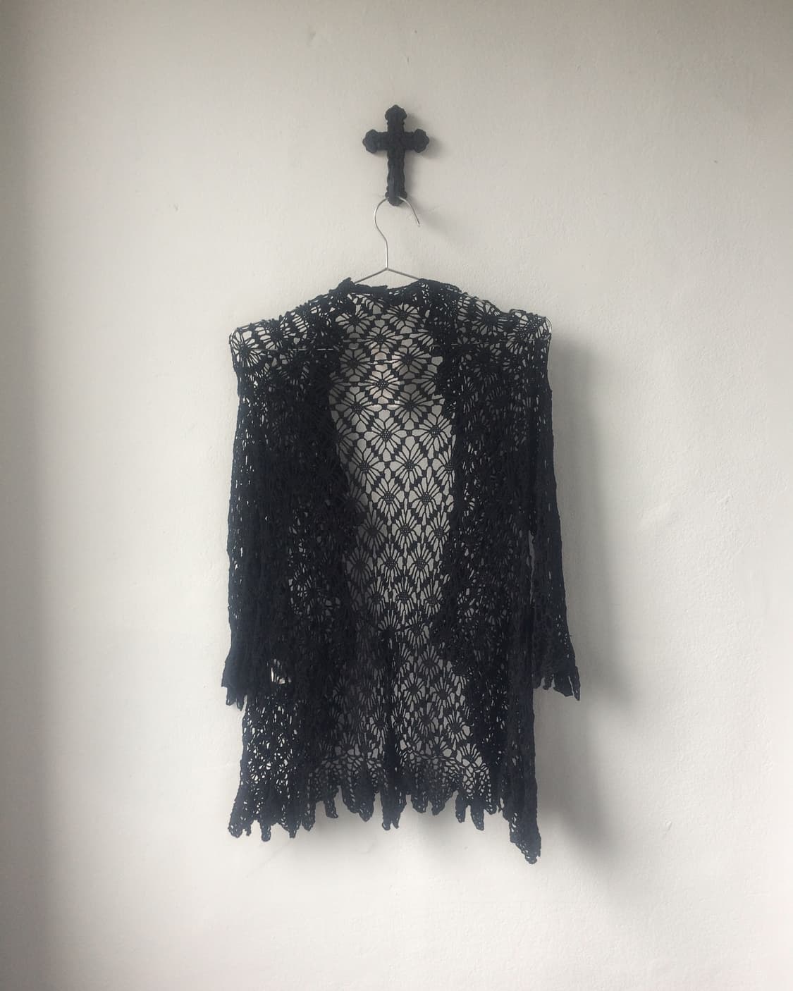 Crochet drape point cardigan 상품이미지3