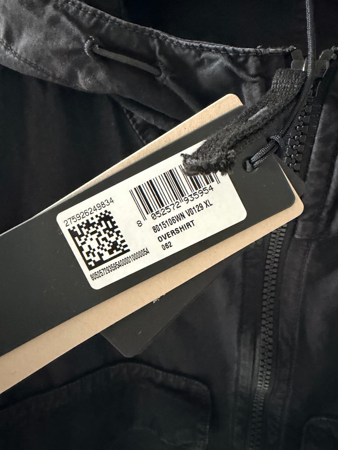 스톤 아일랜드 102WN 브러쉬드 오가닉 코튼 오버셔츠 블랙 XL 상품이미지4