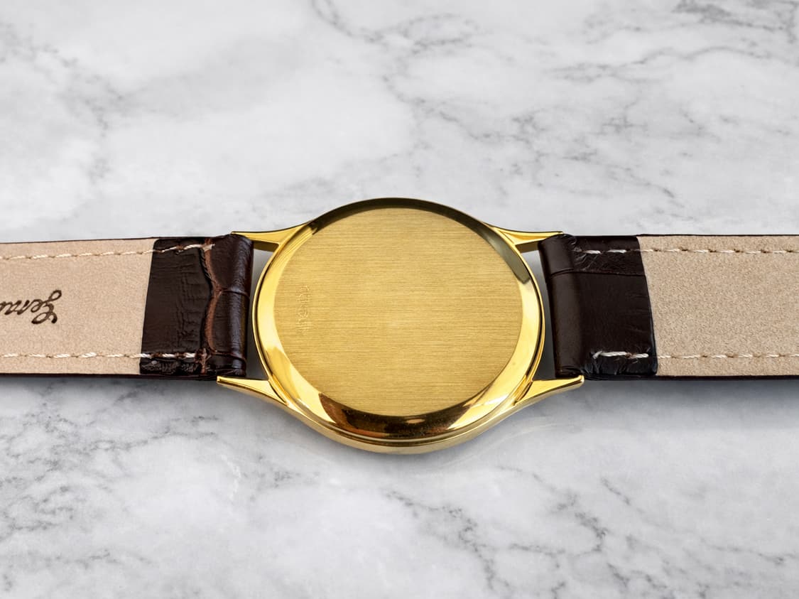 정품 오메가 드빌 1365 블랙 금장 빈티지 가죽 시계 상품이미지6