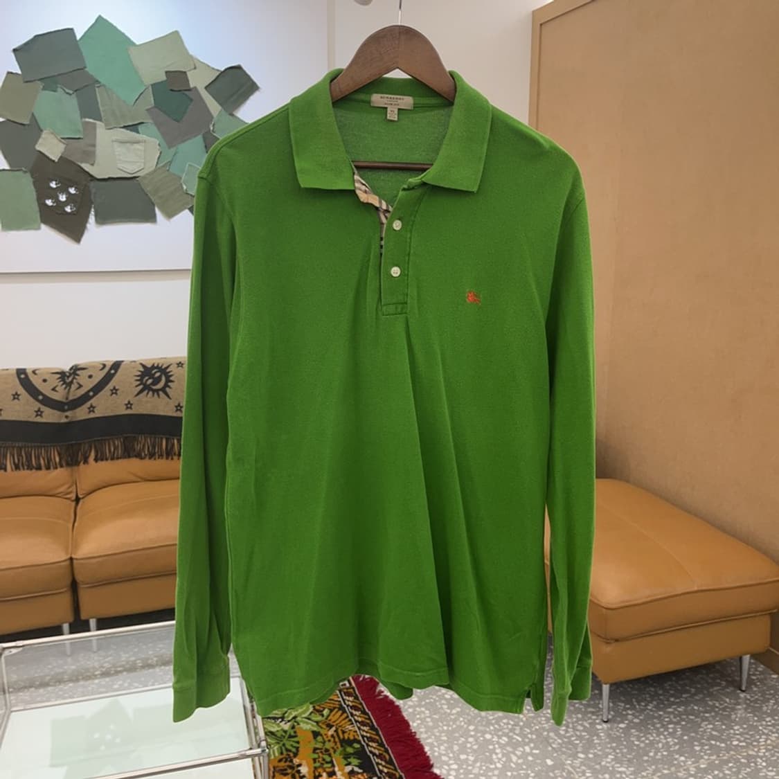 버버리 정품 캐주얼 자수로고 긴팔카라티 105 C06210 상품이미지1