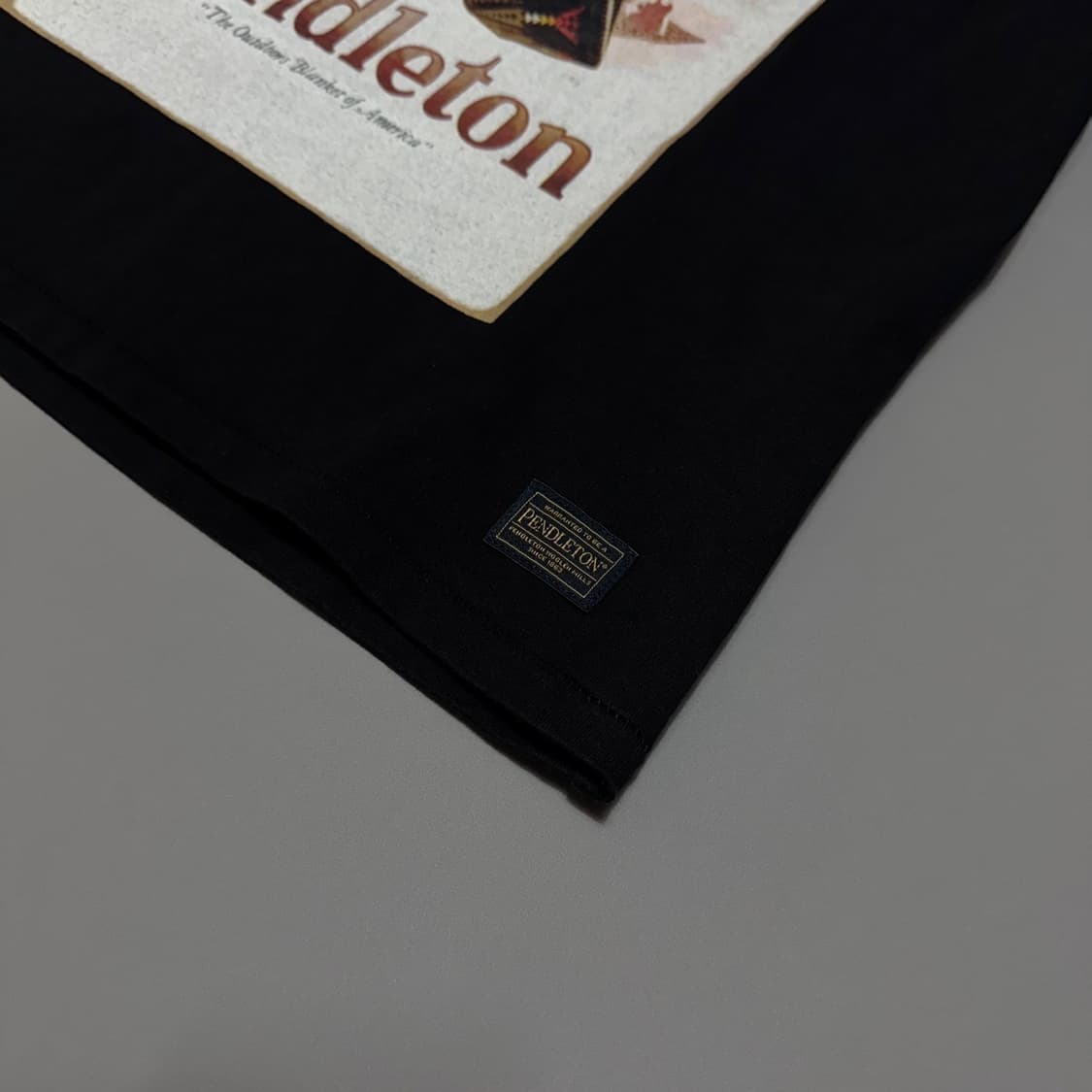 팬들턴(PENDLETON) 블랙컬러 프론트 빅 프린팅 코튼 크루넥 반팔 상품이미지5