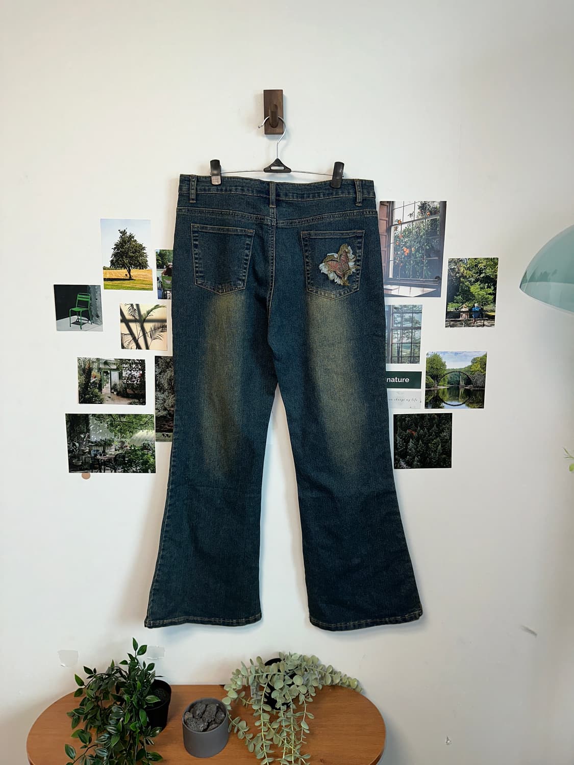 Washing denim butterfly 부츠컷팬츠 상품이미지5