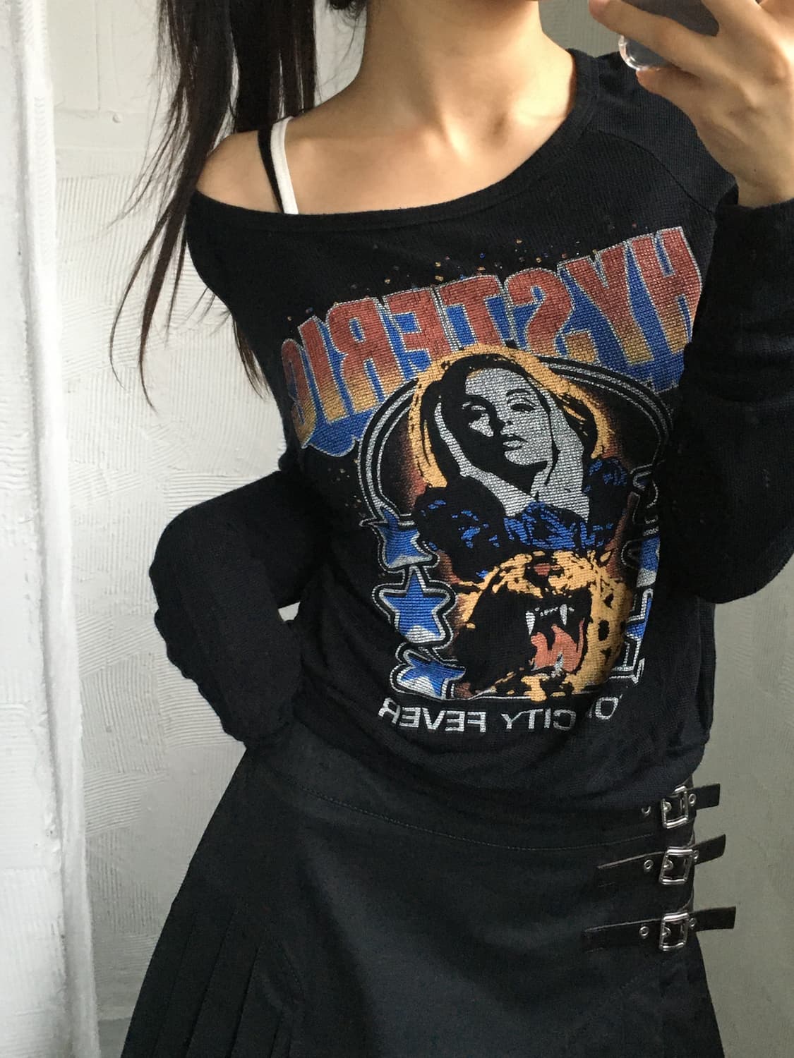 HYSTERIC GLAMOUR 히스테릭글래머 모터시티 와플 롱 슬리브 상품이미지1