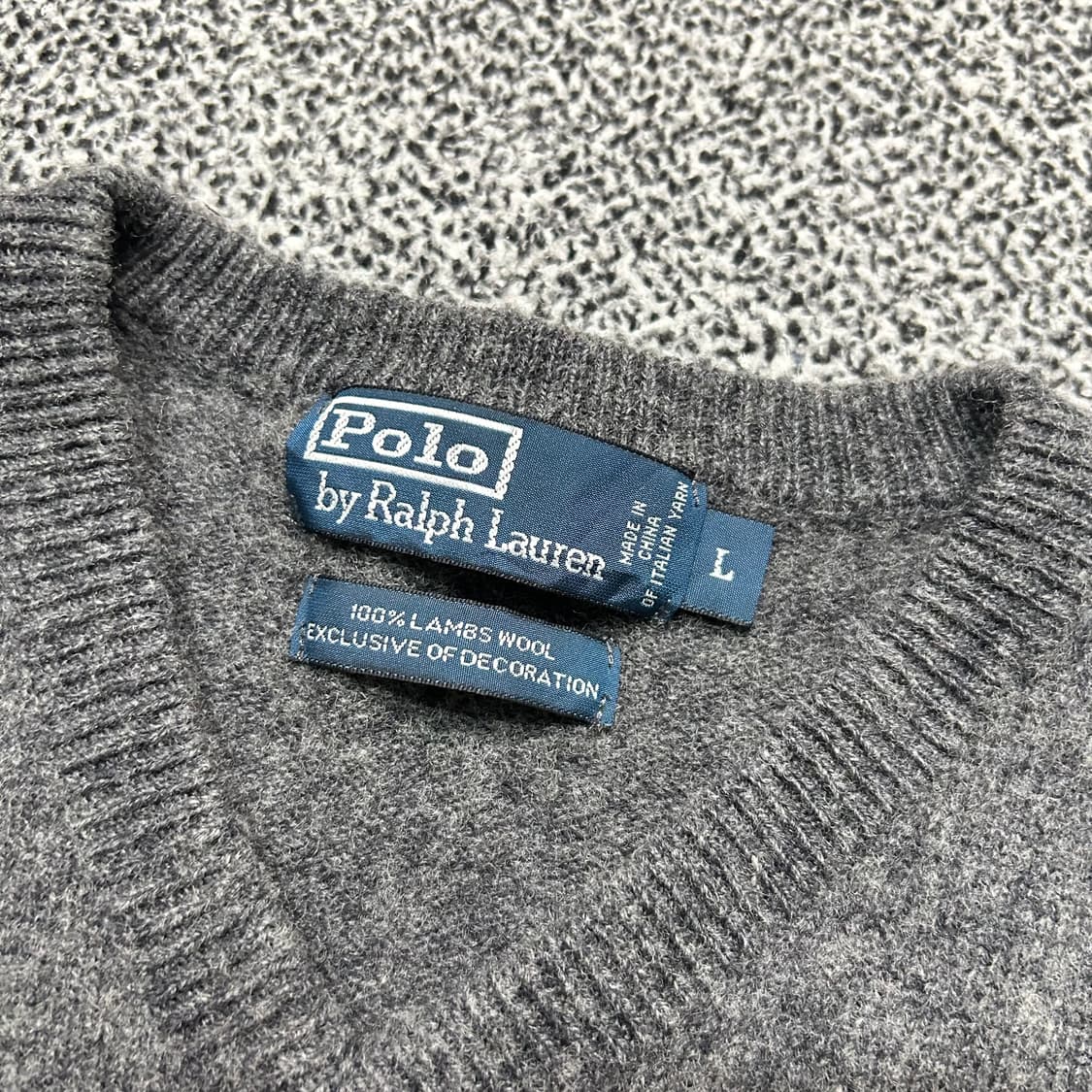 폴로 다크그레이 램스울 니트 상품이미지4