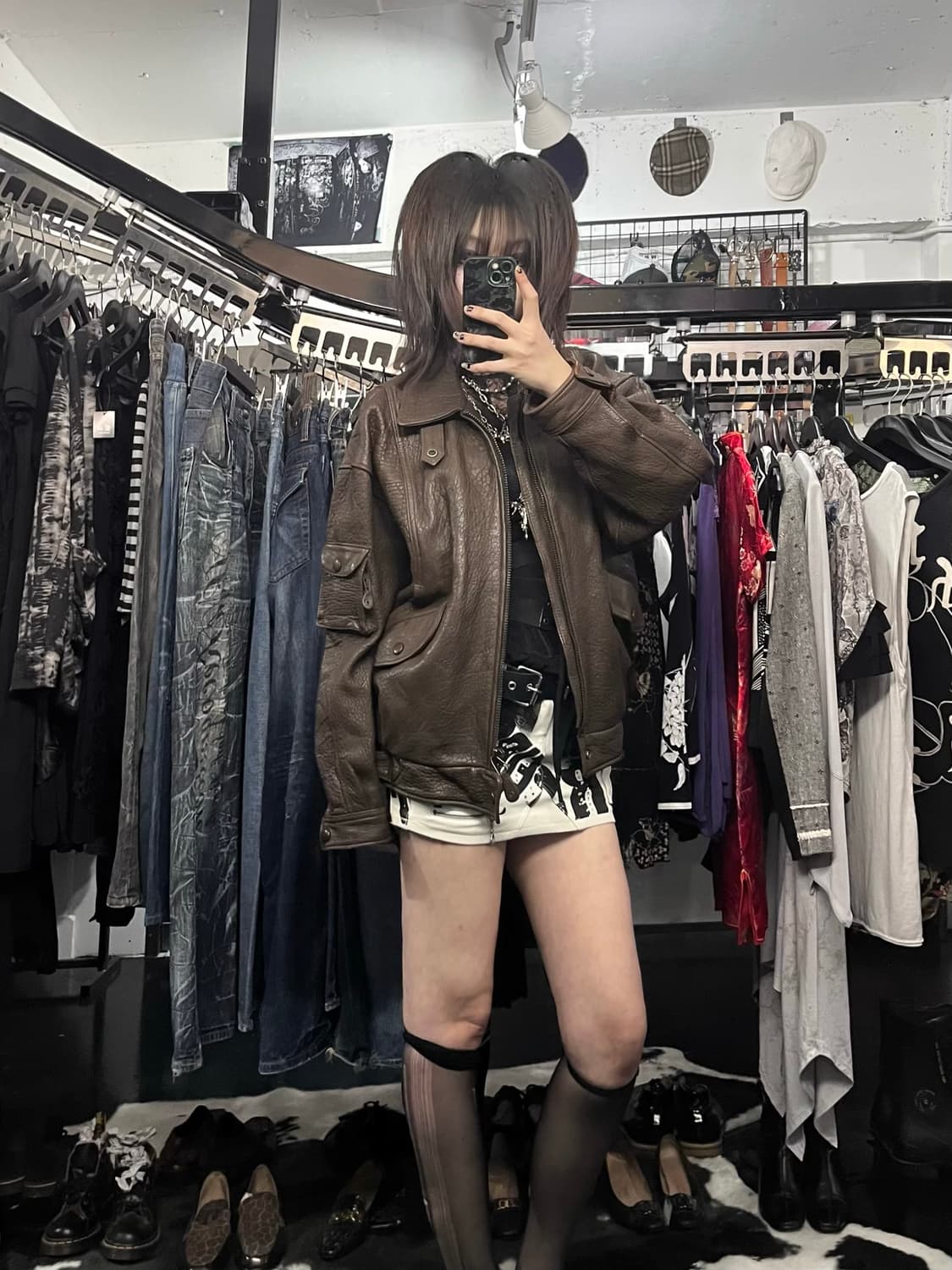 Toma 브라운 레더 자켓 상품이미지1