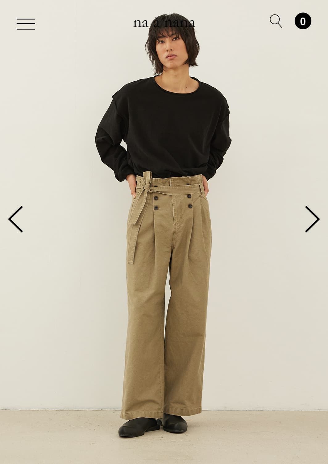 Naanana pleats belted pants 상품이미지2