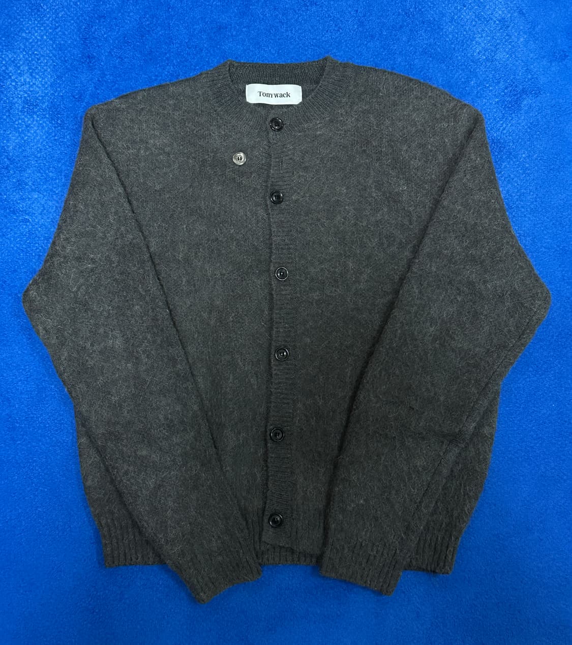 토니웩 알파카 모헤어 크루넥 가디건 카본 상품이미지3