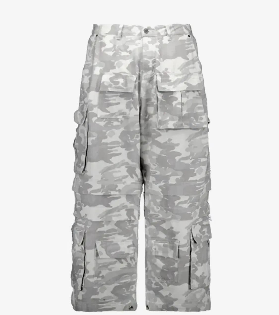 포스센스티브 카모 카고 화이트 팬츠  상품이미지2